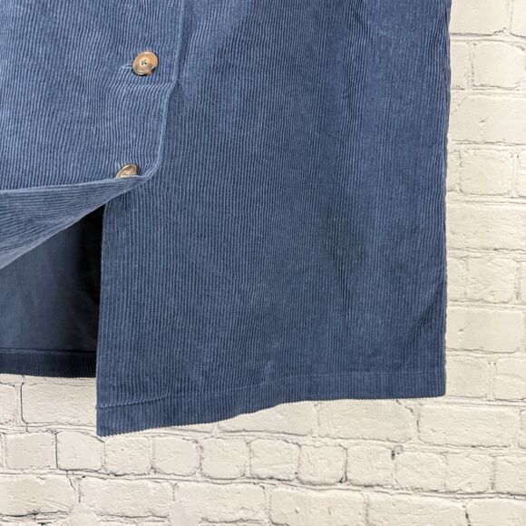 The Vermont Country Store Cotton Corduroy Skirt Womens L Button Front w Pockets - Picture 8 of 12